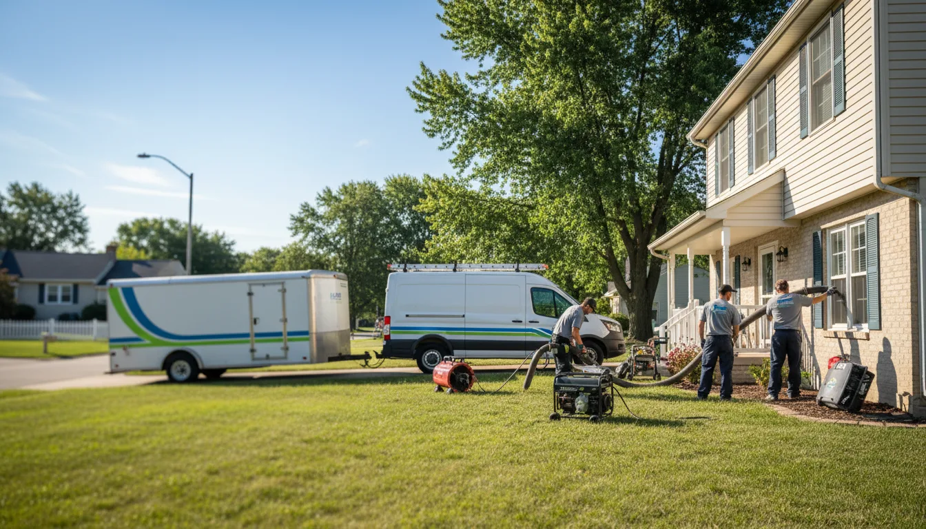 Flooded Basement Restoration And Cleanup With Repair in New Berlin, IL near me